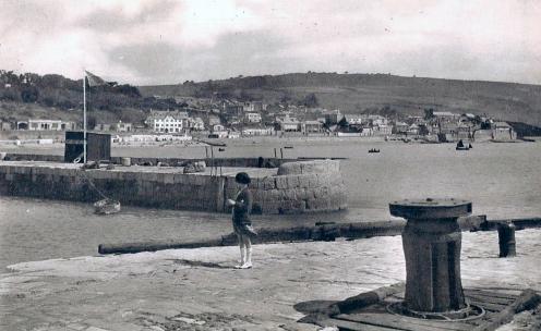 View from the Cobb towards town circa 1949